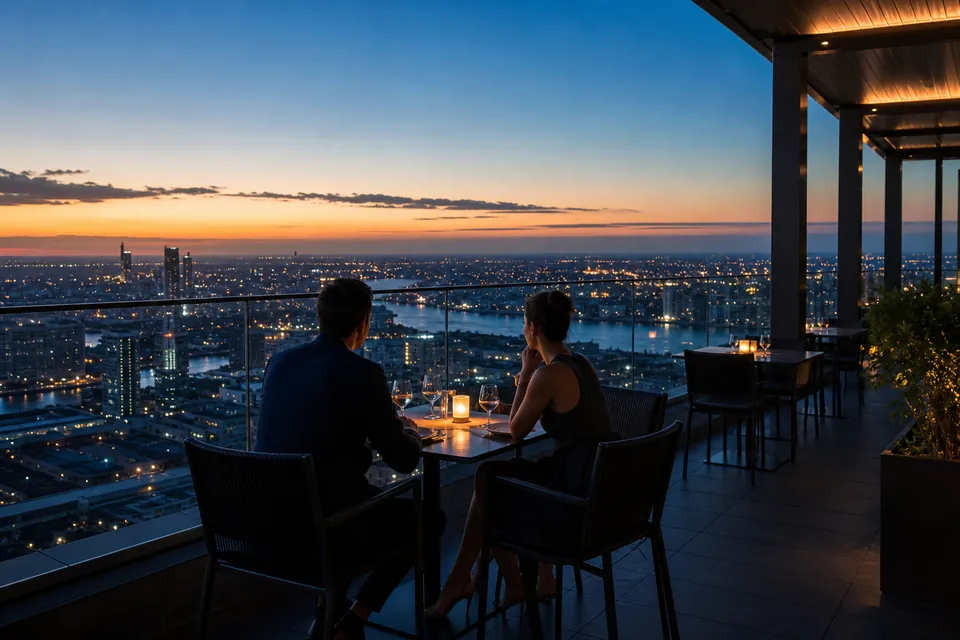 The Sky Deck and dining at The Star Brisbane